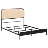 Best Furniture Outlet - Coaster - Amherst Radio Weave Rattan Metal Full Bed Black - 360351F